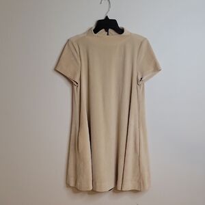 Billy Reid Camel Color Velvet Swing Mini Dress Size Small